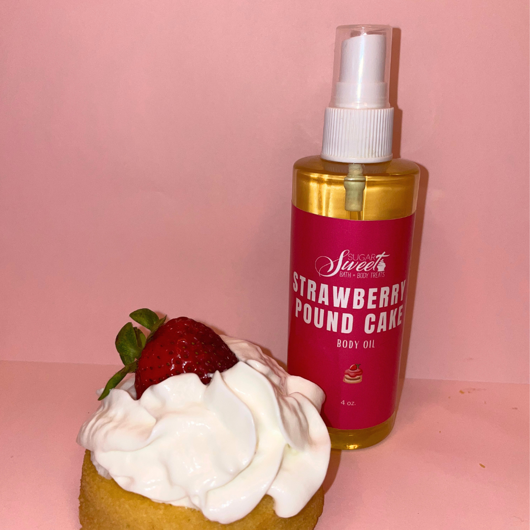  Strawberry Pound Cake Body Oil (4 Fluid Ounces) : Handmade  Products